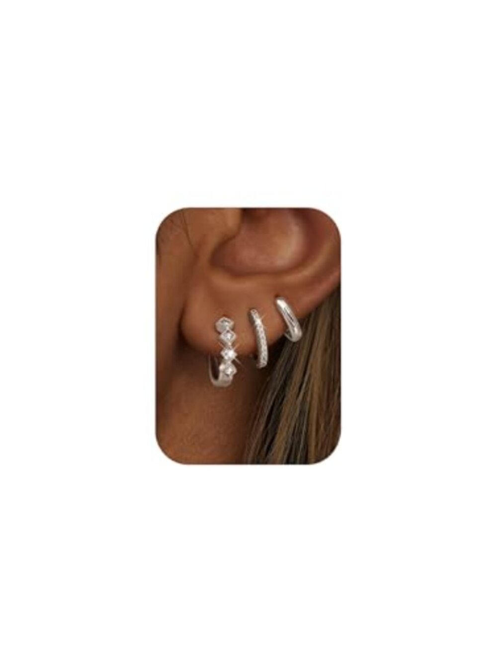 14K Gold Filled Hoop Earrings Hypoallergenic Huggie Set for Women